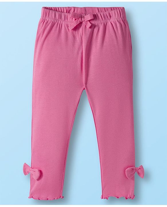 Babyhug Single Jersey Knit Full Sleeves Top and Leggings Set with Stripes & Floral Print - Pink