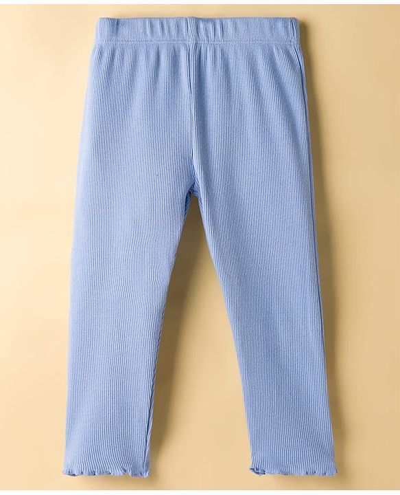 Babyhug Terry Knit Half Sleeves Top & Joggers Set with Pouch Applique & Stripes - Lavender & White