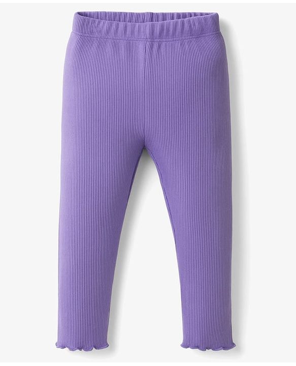 Babyhug Single Jersey Knit Full Sleeves Top and Leggings with Polka Dots & Cat Patch Print - Lavender