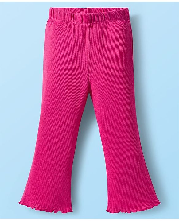 Babyhug 100% Cotton Single Jersey Knit Full Sleeves Top & Pant Set With Floral Print - Pink