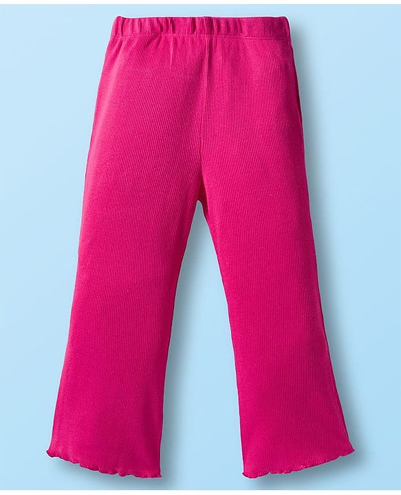 Babyhug 100% Cotton Single Jersey Knit Full Sleeves Top & Pant Set With Floral Print - Pink