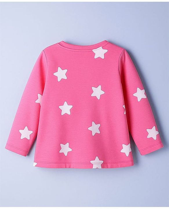 Babyhug Disney Single Jersey Knit Full Sleeves T-Shirts with Minnie & Friends Graphics Pack of 3 - Pink & White