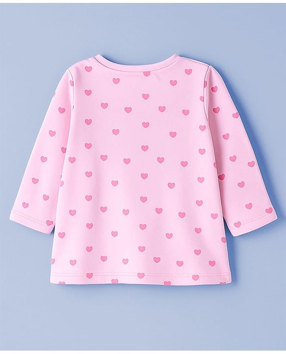 Babyhug Disney Single Jersey Knit Full Sleeves T-Shirts with Minnie & Friends Graphics Pack of 3 - Pink & White