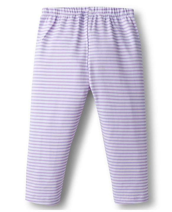 Babyhug  Cotton Lycra Knit Full Length Leggings With Stretch & Floral Print Pack Of 5 - Multicolour