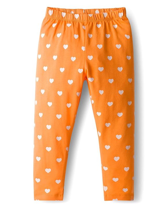 Babyhug Cotton Knit Full Length Leggings With Stretch & Floral Print Pack Of 5 - Multicolour