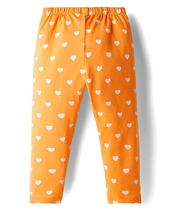 Babyhug Cotton Knit Full Length Leggings With Stretch & Floral Print Pack Of 5 - Multicolour