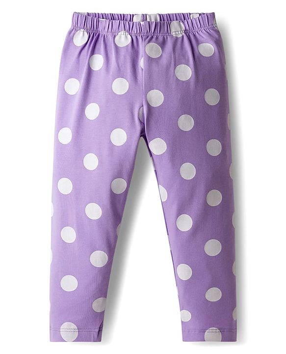 Babyhug Cotton Knit Full Length Leggings With Stretch & Floral Print Pack Of 5 - Multicolour