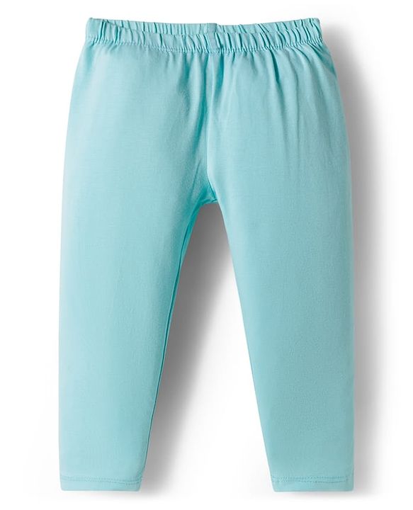 Babyhug Cotton Knit Full Length Solid Colour Leggings With Stretch Pack Of 5 - Multicolour