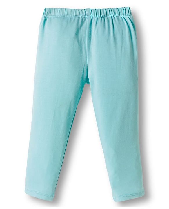 Babyhug Cotton Knit Full Length Solid Colour Leggings With Stretch Pack Of 5 - Multicolour