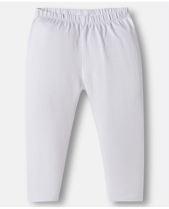 Babyhug Cotton Knit Full Length Solid Colour Leggings With Stretch Pack Of 5 - Multicolour