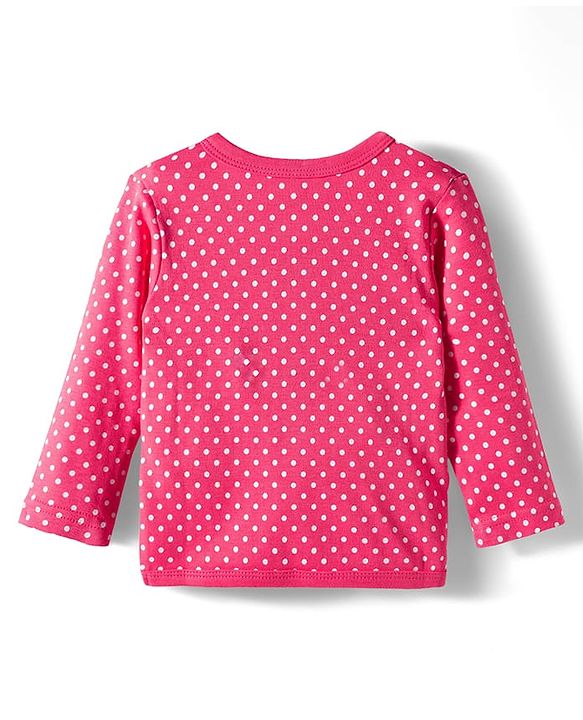 Babyhug 100% Cotton Knit Full Sleeves Front Open Vest with Polka Dots & Floral Print Pack of 3 - Dark Pink & Navy Blue