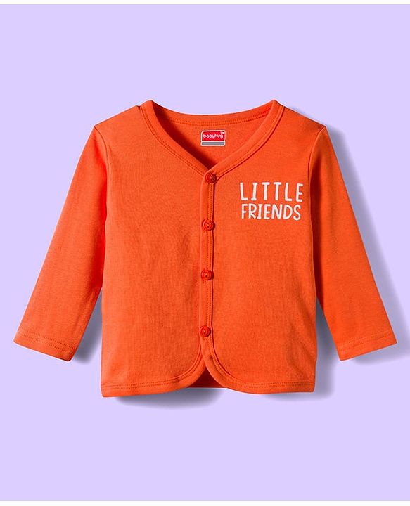 Babyhug 100% Cotton Interlock Knit Full Sleeves Jhablas With Star & Animal Print Pack Of 3 - White Orange & Navy Blue