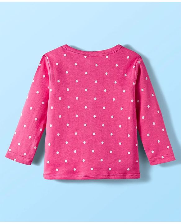 Babyhug 100% Cotton Full Sleeves Jhablas With Floral & Polka Dot Print Pack Of 3 - Pink Yellow & White