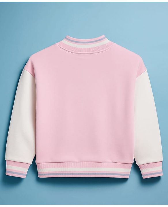Babyhug Terry Knit Full Sleeves Jacket and Top With Pleated Skirt & Just Girl Things Text Print - Pink & White