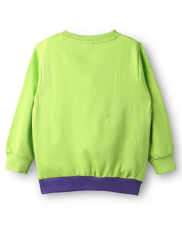 Babyhug Cotton Knit Full Sleeves Sweatshirt With Chicago Graphics - Multicolor