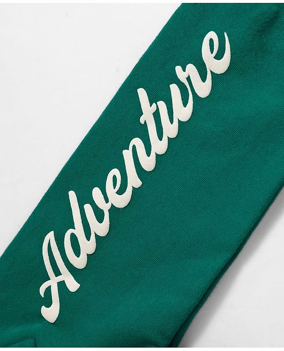 Babyhug Cotton Knit Full Raglan Sleeves Sweatshirt with Text Graphic & Patch Detailing - Green