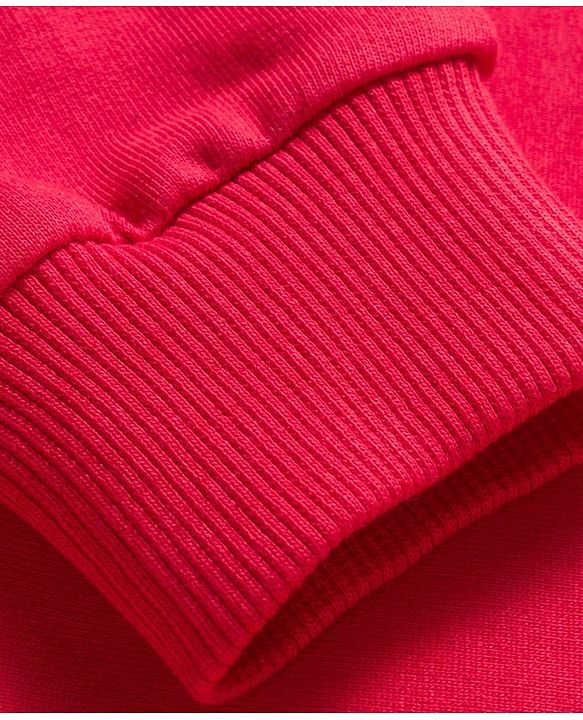 Babyhug Cotton Knit Full Sleeves Sweatshirt With Tiger Graphics - Red