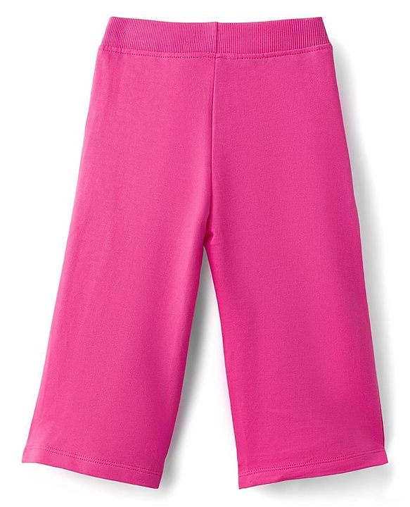 Babyhug 100% Cotton Terry Knit Full Sleeves Sweatshirt Jacket Inner Top & Pant Set with Bow Applique - Pink & White
