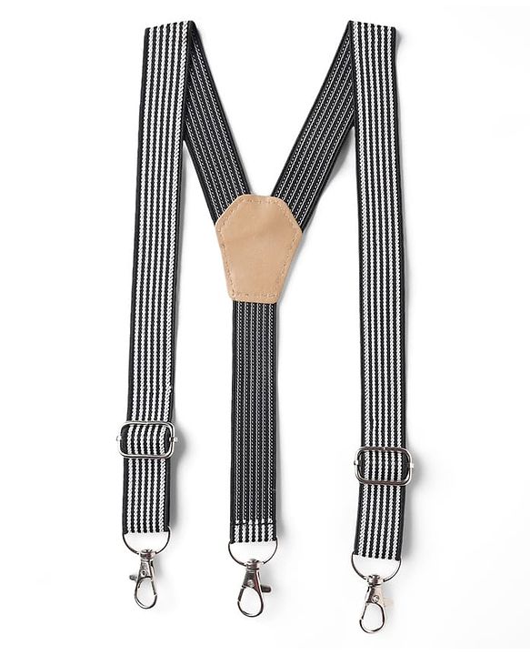 Babyhug Cotton Woven Full Sleeves Polka Dots Print Party Shirt with Suspender & Bow - Black
