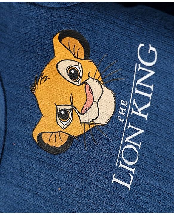 Babyhug Disney Full Sleeves Thermal Vest with Lion King Graphic - Navy Blue