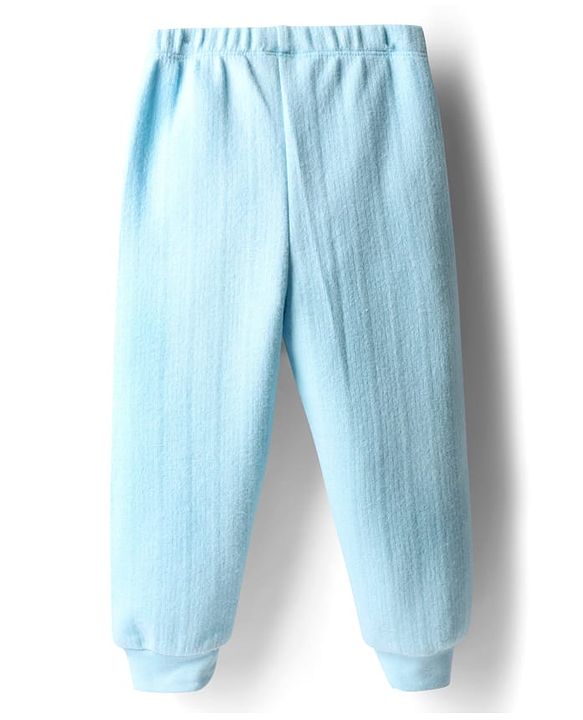 Babyhug Disney Sleeveless Thermal Vest & Pant with Lion King Graphic - Light Blue