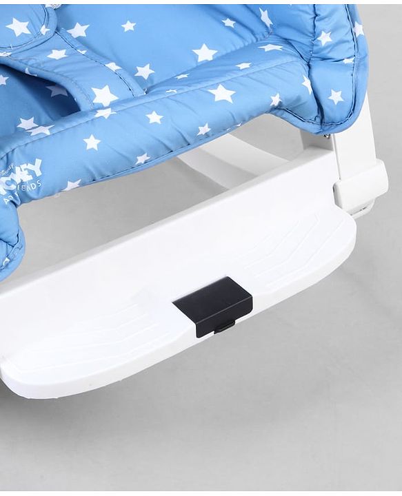 Babyhug Disney Mickey Mouse Rocking chair- Light Blue| Multi-Functional Rocker, Dining Chair, Walker, Cart & Seat| Reclining Seat| Infants & Toddlers of 0 to 3 Yrs| Wheels with Lock| Safety Harness
