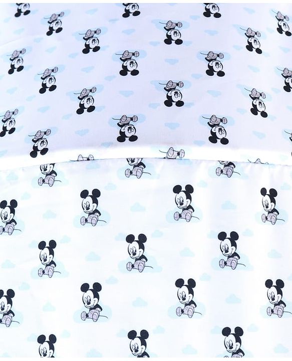 Babyhug Disney Mickey Mouse Rocking chair- Light Blue| Multi-Functional Rocker, Dining Chair, Walker, Cart & Seat| Reclining Seat| Infants & Toddlers of 0 to 3 Yrs| Wheels with Lock| Safety Harness