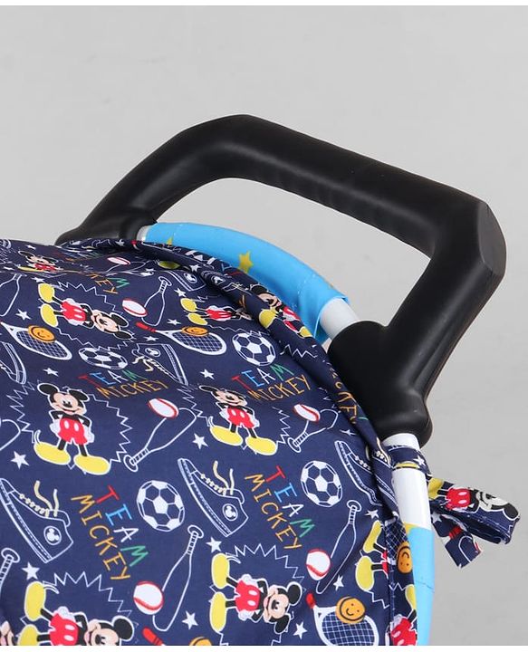 Babyhug Disney Mickey Mouse Rocking chair- Light Blue| Multi-Functional Rocker, Dining Chair, Walker, Cart & Seat| Reclining Seat| Infants & Toddlers of 0 to 3 Yrs| Wheels with Lock| Safety Harness