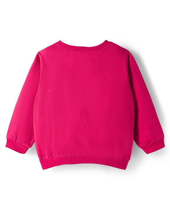 Babyhug Looper Knit Full Sleeves Rib at Neck Top & Jeans Set with Heart Print - Red & Blue