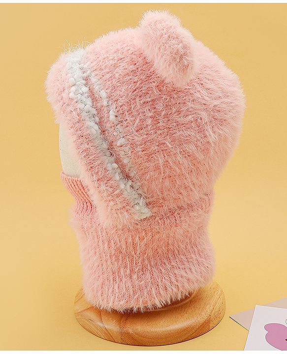Babyhug Monkey Cap With Ear Applique Khaki - 12 cm Diameter