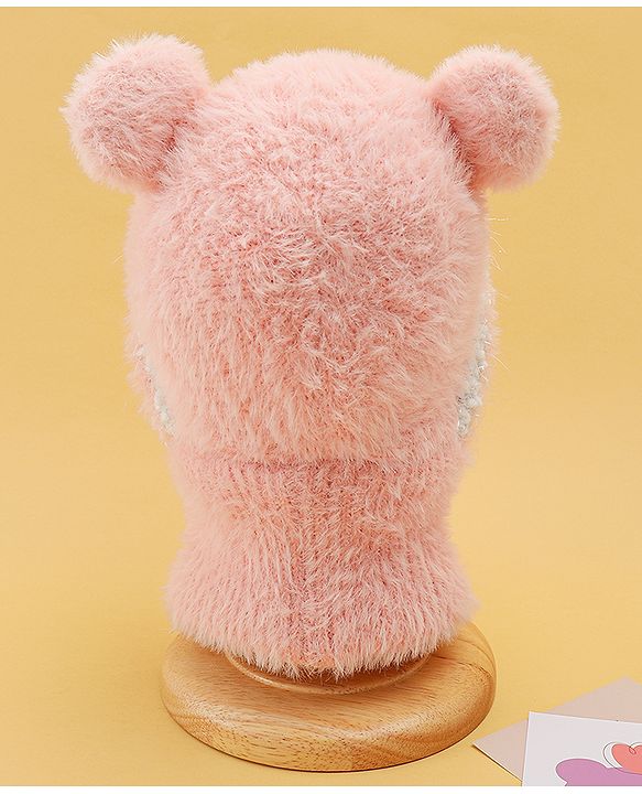 Babyhug Monkey Cap With Ear Applique Khaki - 12 cm Diameter
