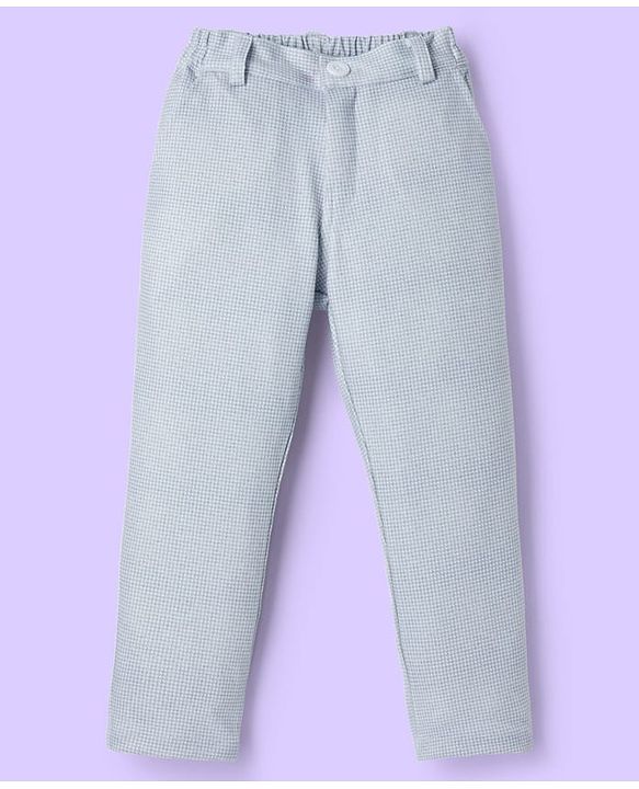 Babyhug Knit Full Sleeves 3 Piece Party Suit With Bow & Textured Print - Grey