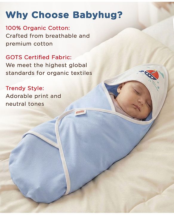 Babyhug Premium 100 % Cotton New Born Clothing Gift Set Astronaut Theme Brown - Pack of 8| Full Sleeve Set| Hooded Wrapper| Cap Bibs Mitten & Booties| Essential Clothing for 0 to 6 months