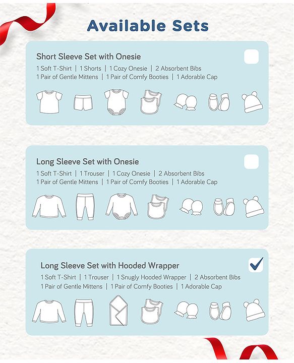 Babyhug Premium 100 % Cotton New Born Clothing Gift Set Astronaut Theme Brown - Pack of 8| Full Sleeve Set| Hooded Wrapper| Cap Bibs Mitten & Booties| Essential Clothing for 0 to 6 months