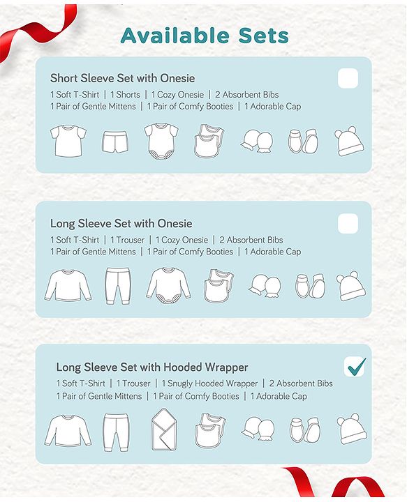 Babyhug Premium 100 % Cotton New Born Clothing Gift Set Astronaut Theme Brown - Pack of 8| Full Sleeve Set| Hooded Wrapper| Cap Bibs Mitten & Booties| Essential Clothing for 0 to 6 months