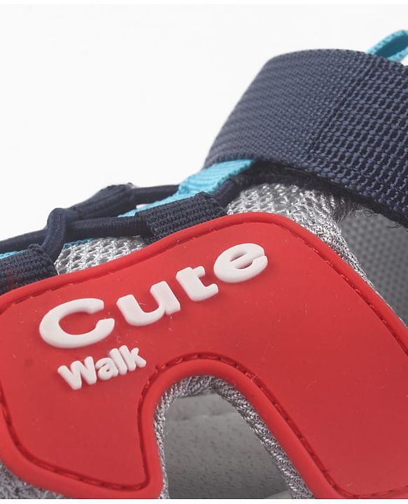 Cute Walk by Babyhug Sandals with Velcro Closure - Light Blue