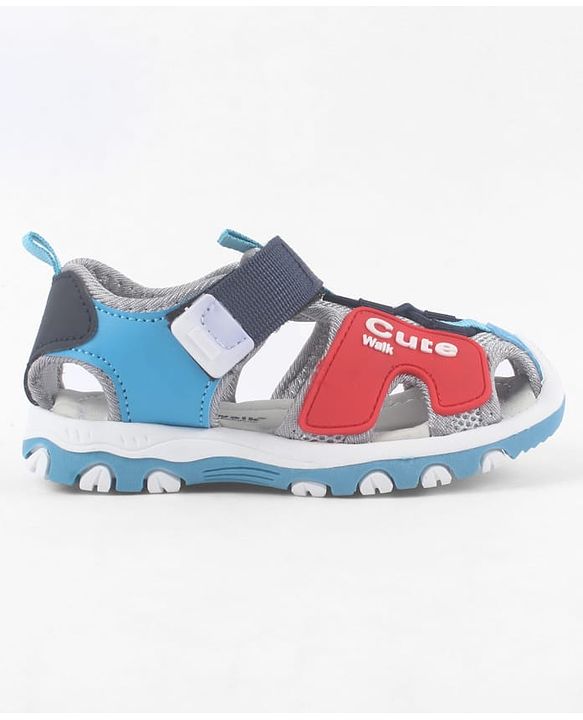 Cute Walk by Babyhug Sandals with Velcro Closure - Light Blue