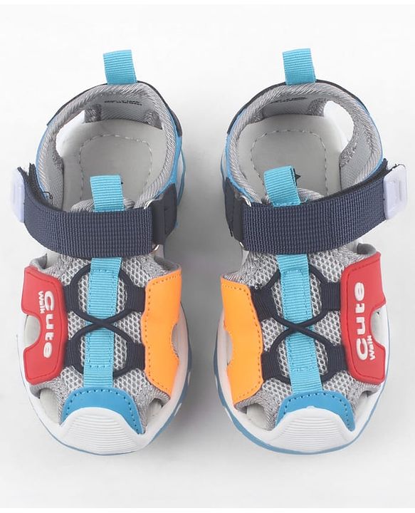Cute Walk by Babyhug Sandals with Velcro Closure - Light Blue