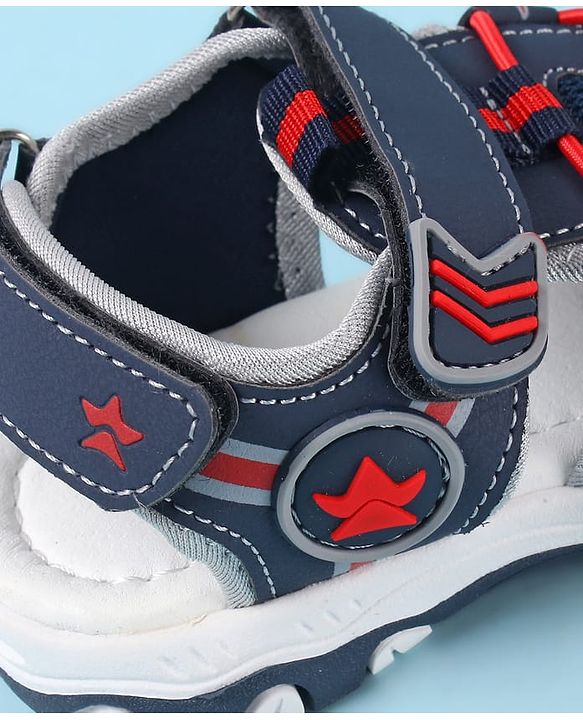 Cute Walk by Babyhug Velcro Closure Sandals - Navy Blue