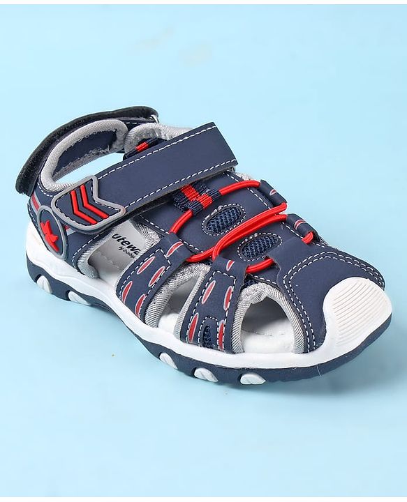 Cute Walk by Babyhug Velcro Closure Sandals - Navy Blue