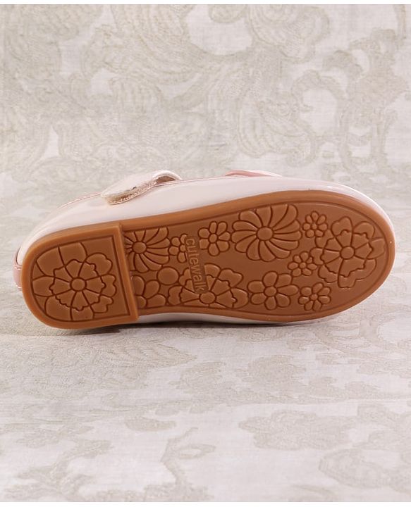 Cute Walk by Babyhug Ballerina With Velcro Closure & Bow Applique - Red
