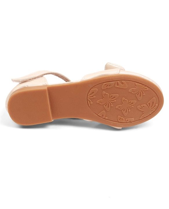 Cute Walk by Babyhug Velcro Closure Ballerina with Bow Applique - Beige