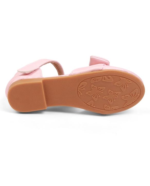 Cute Walk by Babyhug Velcro Closure Ballerina with Bow Applique - Beige