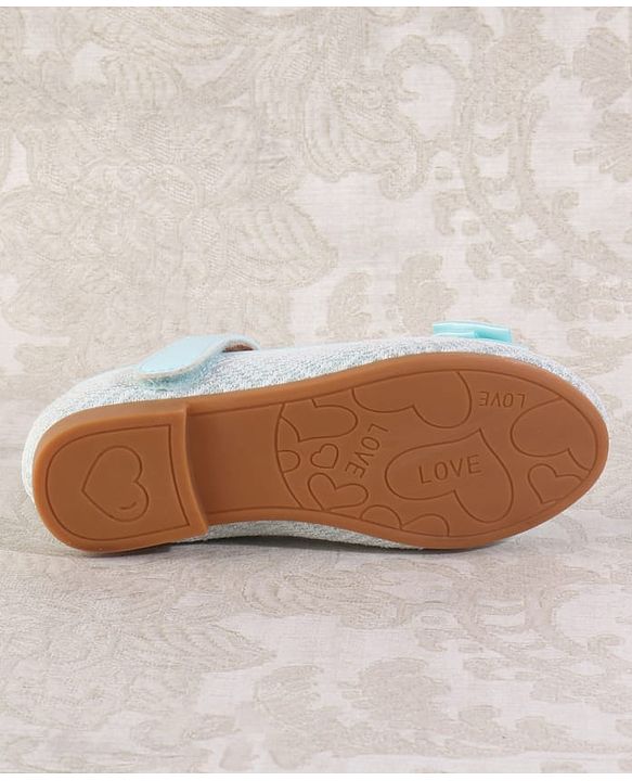 Cute Walk by Babyhug Ballerina with Velcro Closure & Bow Applique - Light Blue