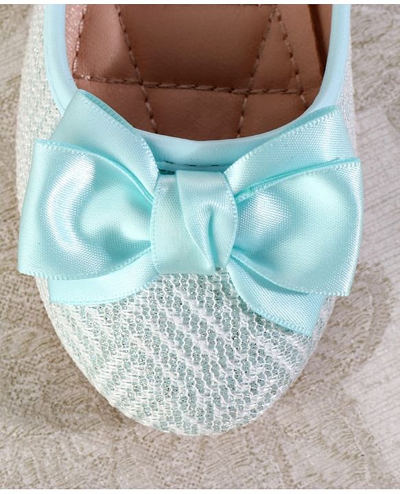 Cute Walk by Babyhug Ballerina with Velcro Closure & Bow Applique - Light Blue
