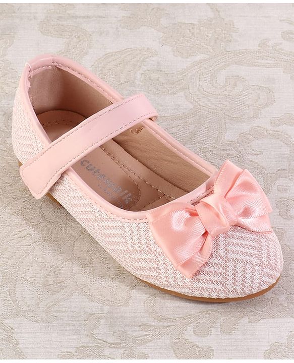 Cute Walk by Babyhug Ballerina with Velcro Closure & Bow Applique - Light Blue