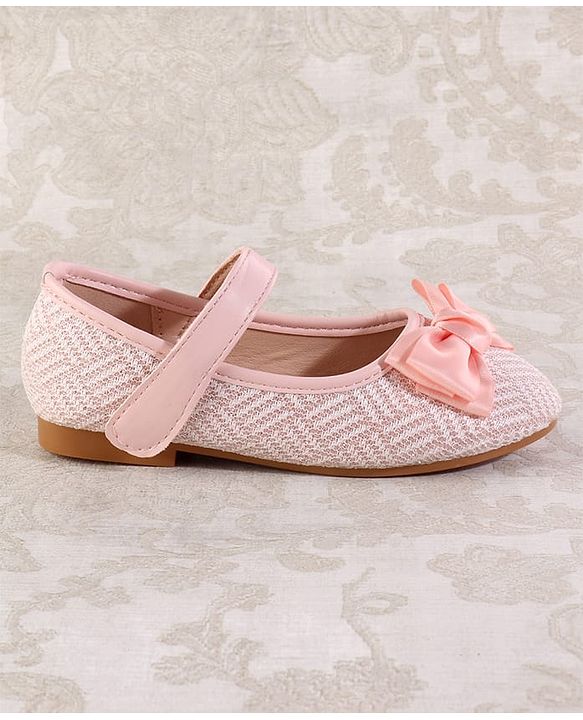 Cute Walk by Babyhug Ballerina with Velcro Closure & Bow Applique - Light Blue