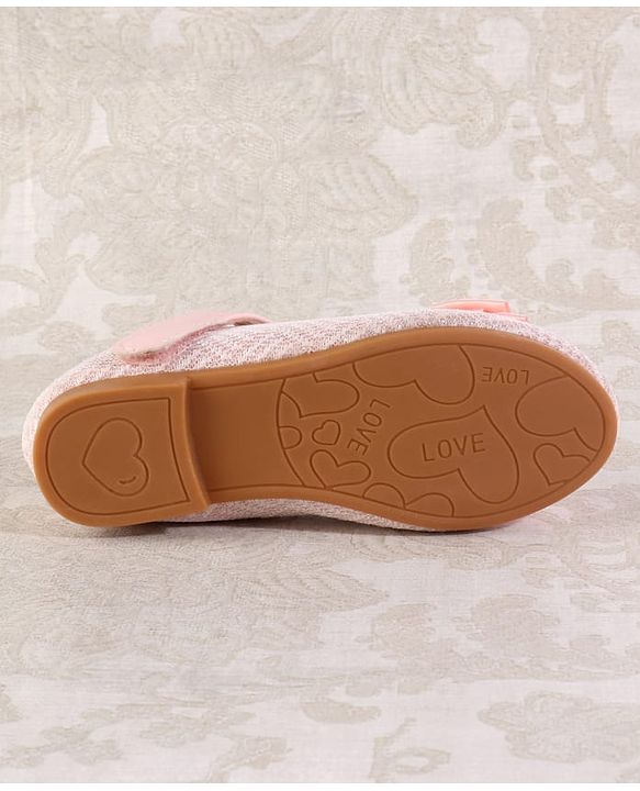 Cute Walk by Babyhug Ballerina with Velcro Closure & Bow Applique - Light Blue