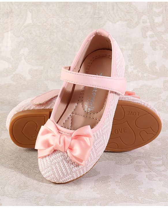 Cute Walk by Babyhug Ballerina with Velcro Closure & Bow Applique - Light Blue