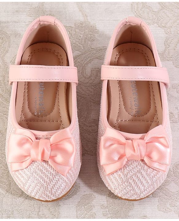 Cute Walk by Babyhug Ballerina with Velcro Closure & Bow Applique - Light Blue